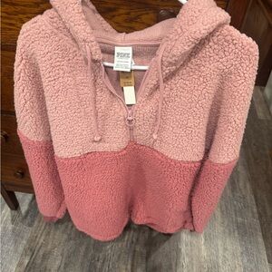 PINK Victoria's Secret Cozy Pink Sherpa Pullover